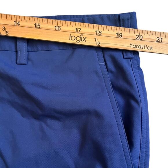 NIKE Golf Athletic Chino Shorts Mens 40x10 Blue Flat Front Stretch Performance - Picture 7 of 9